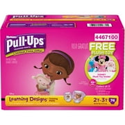 HUGGIES Pull-Ups Girls' Learning Designs Training Pants, Super Pack (Choose Your Size)