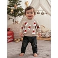 thumbnail image 3 of Miaouyo Infant Baby Boys Girls Christmas Sweater 0 3 6 9 12 18 Months Tree/Santa Hat Embroidery Long Sleeve Crew Neck Chunky Knitwear, 3 of 9