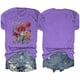 thumbnail image 4 of Fiudx Liquidación de Ahorros de Verano Blusas con Estampado de Flores para Mujer Top de Manga Corta con Cuello Redondo, 4 of 4