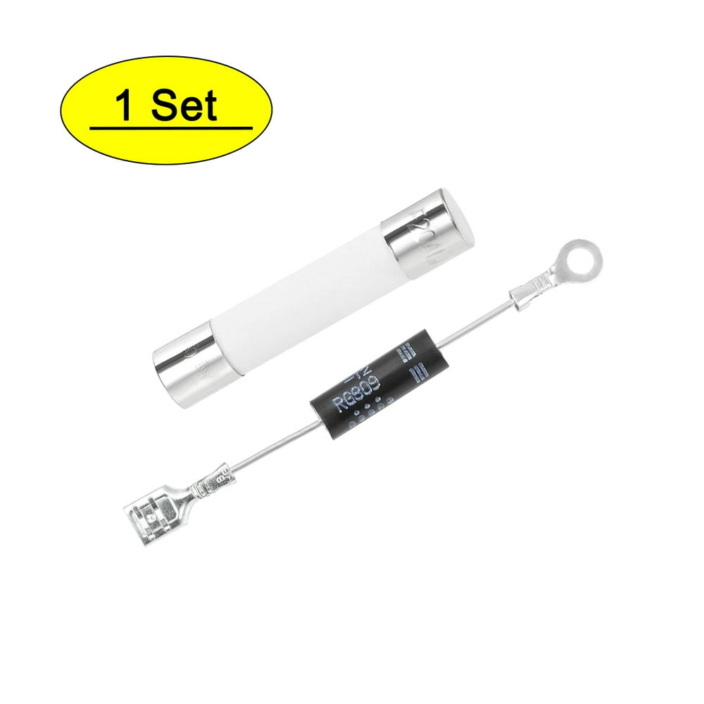 Microwave Oven Fuse 20A 250V 6x30mm Ceramic Fast Blow with Diode 12KV 0.35A T3512 Repair