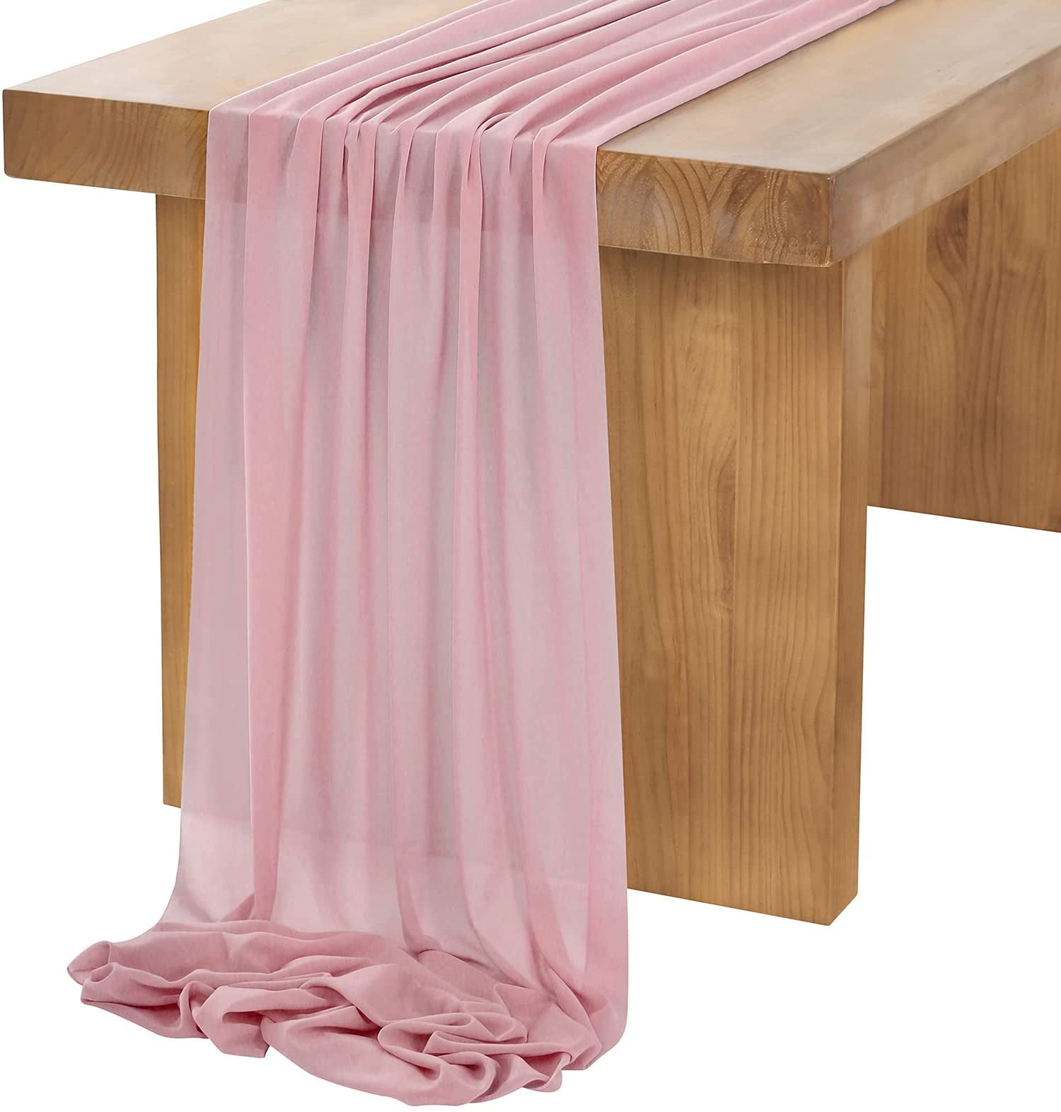 12 Packs Dusty Rose 10Ft Chiffon Table Runner 27 x 120 Inches Sheer Chiffon Table Runner Romantic Boho Rustic Wedding Table Runner for Wedding Birthday Party Decor Bridal Baby Shower Table Decoration 12 Packs Dusty Rose 10Ft Chiffon Table Runner 27 x 120 Inches Sheer Chiffon Table Runner Romantic Boho Rustic Wedding Table Runner for Wedding Birthday Party Decor Bridal Baby Shower Table Decoration
