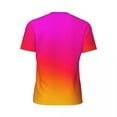 thumbnail image 6 of T Shirt For Men Ombre Print Gym T-Shirt Purple And Yellow Fashion Men Funny Tee Shirt Summer Short S, 6 of 7