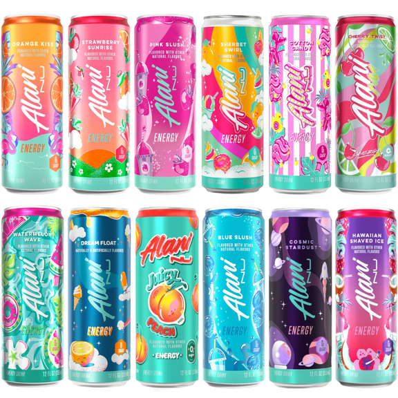 Alani Nu Energy Drink Assorted Variety Pack - 12 Fl Oz (12 Pack)