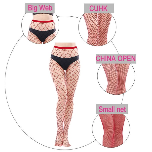 High Waisted Fishnet Tights Stockings Women, High Waist Fishnets Sheer  Pantyhose (one Size)