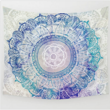 Meigar Mandala Tapestry,Tapestry Wall Hanging, Blue and White Wall Tapestry Hippie Indian Throw Beach Bedroom Living Room College Dorm Decor Bohemian Boho Bedsheet