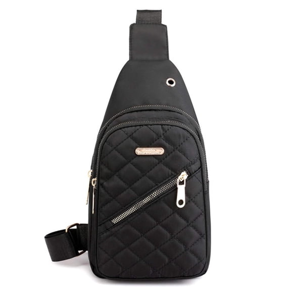 Dashing Nova Women's Nylon Sling Bag, Crossbody, Daypack, Fanny Pack, Travel, Casual, Chest Bag, Black