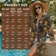 thumbnail image 7 of Xoenoiee Hunting Camo Print Women Beach Cover Ups Shirt V Neck Button Down Swimsuit Coverup Summer Swimwear Long Sleeve Cover Up Dress Plus Size, L, 7 of 7