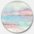thumbnail image 1 of Designart 'Metallic Shabby Pink II' Shabby Chic Metal Circle Wall Art, 1 of 3