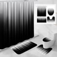 thumbnail image 1 of Set de cortina de ducha Litabel para baño con tapetes y tapa de inodoro, 1 of 6
