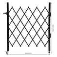 thumbnail image 2 of Miumaeov Folding Security Gate Metal Expandable Barricade Gate with Casters and Padlock Flexible Garden Fence for Garage Storefronts Parking Lots, 2 of 13