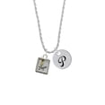 thumbnail image 2 of Delight Jewelry Two-tone Shadow Box ''Hope'' with Ribbon Silvertone Script Initial Disc - P - Charm Necklace, 20"+3", 2 of 4