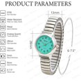thumbnail image 2 of Blekon Stainless Steel Unisex Watch for Adults Stretch Band Fashion Analog Display Multiple Colors, 2 of 6