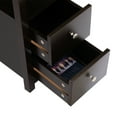 thumbnail image 6 of Seizeen Modern Nightstand with 2 Drawers & Charging Station, Espresso, 6 of 8