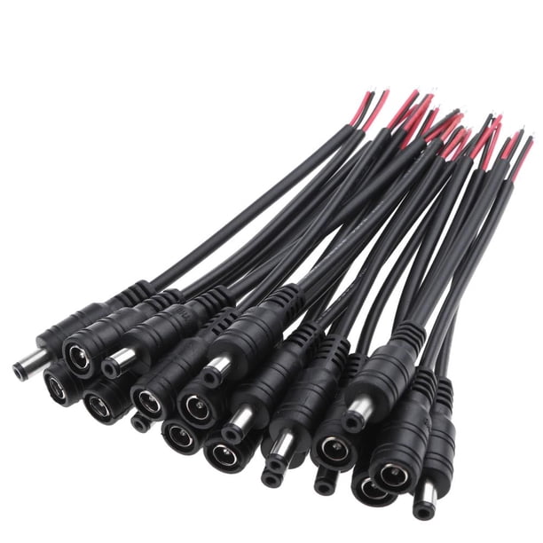 20 piezas 5,5x2,1 CC macho/hembra conector de cable para tira de luz LED (B) Ehuebsd Para estrenar