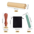 thumbnail image 2 of DIY Wax Seal Stamp Kits Including Brass Handles Sealing Wax Sticks Rectangle Velvet Pouches Golden Flower Pattern Brass Handles: 1pc, 2 of 6