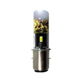 thumbnail image 3 of Foco de faro LED media vuelta para moto Rasen luz amarilla y blanca con luz preventiva azul 12W dorado, 3 of 3