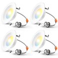 thumbnail image 1 of Amico Paquete de 4 luces LED empotradas de 4" 5CCT regulables 8.5W, 1 of 6