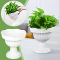 thumbnail image 2 of Classic Urn Planter Tall Plastic Urns Planters Pedestal Flower Vases Bowl Plant Pot Grecian Front Door Tall Flower Urns for Garden Balcony & Indoor Outdoor Decor 12 Inch, 2 of 9