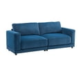 thumbnail image 3 of Modern Sofa Couches for Living Room,Mid-Century Upholstered Sofa Furniture with Sturdy Wooden Legs for Living Room,Bedroom,Blue, 3 of 7