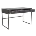 thumbnail image 6 of Diamond Sofa Spectrum 2-Drawer Solid Mango Wood Desk in Smoke Grey Finish with Gun Metal Finished Legs by Diamond Sofa, 6 of 8