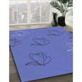 thumbnail image 3 of Ahgly Tapis Rond Lavable en Machine Intérieur Transitionnel Bleu Ciel, 5 Pieds Rond, 3 of 7