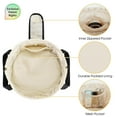 thumbnail image 6 of Narwey Barrel Drawstring Makeup Bag Large Cosmetic Bag Make up Bags Toiletry Bag Travel Pouch for Toiletries Organizer Handle for Women Gift, Black, 6 of 8