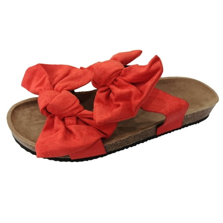 

EUMODR Skater Socks Women Mid Calf Flip Flop Slippers for Women Summer Women S Roman Beach Sandals Flat Slippers Shoes Casual Indoor&Outdoor Bowknot Women S Slipper