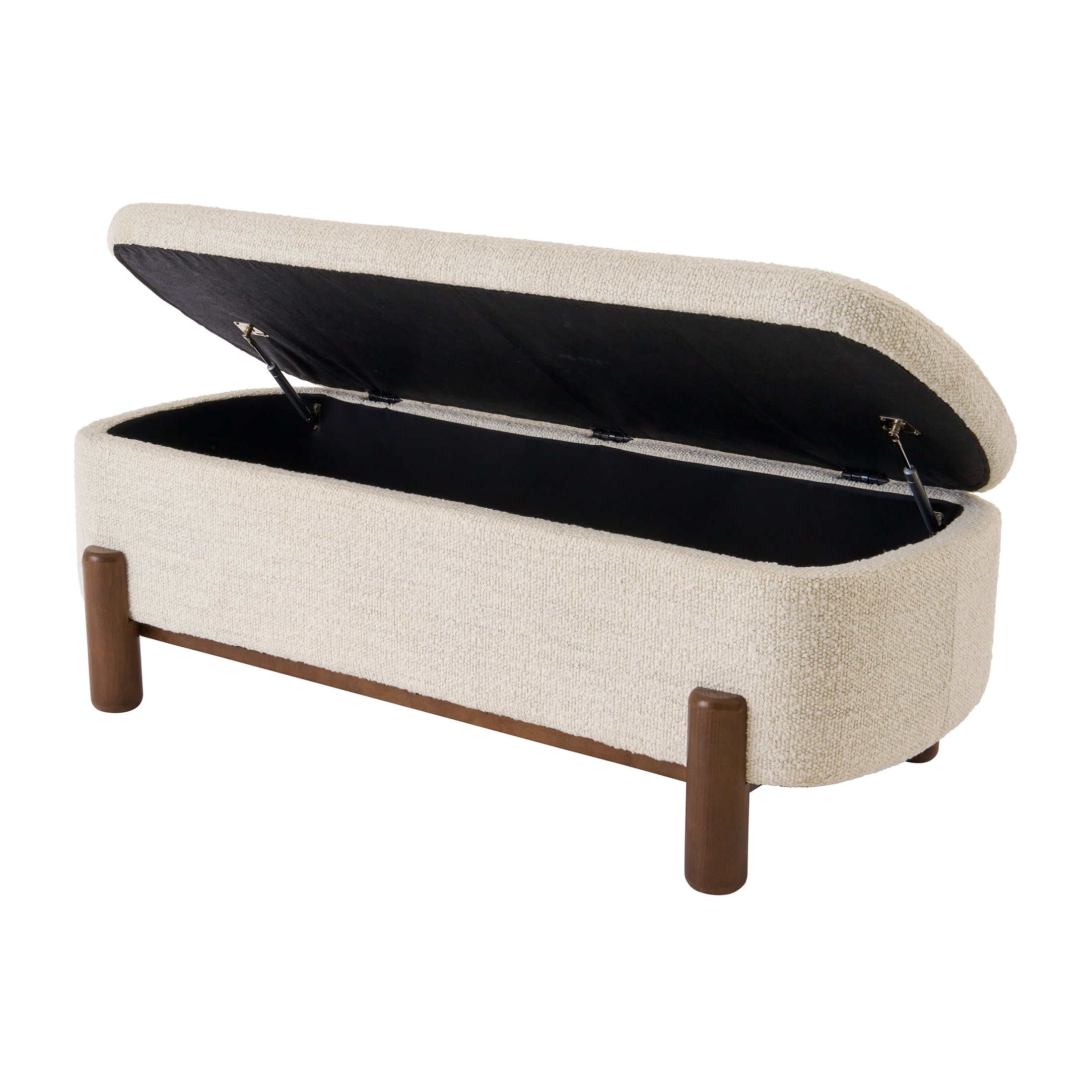 Better Homes & Gardens Adlin Storage Bench, Cream Boucle