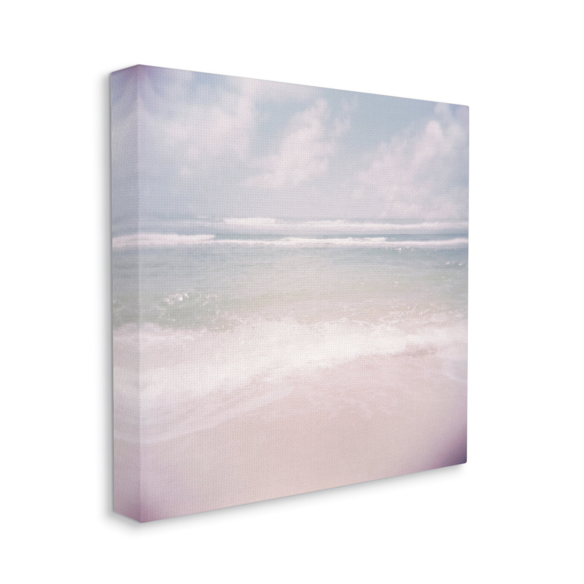 Stupell Pastel Beach Waves Horizon Landscape Painting Gallery Wrapped Canvas Print Wall Art