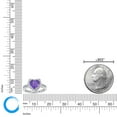 thumbnail image 4 of 1.50 Ct Heart Natural Purple Amethyst Diamond 925 Sterling Silver Ring Sz 9, 4 of 4