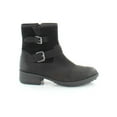 thumbnail image 2 of Aqua College Womens Taylor Leather Almond Toe Ankle Rainboots, Black, Size 7.0, 2 of 4