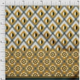 thumbnail image 1 of oneOone Polyester Lycra Mustard Yellow Fabric Geometric Panel Sewing Material Print Fabric By The Yard 56 Inch Wide, 1 of 3
