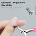 thumbnail image 4 of Cuticle Trimmer, 3/4 Jaw Extremely Sharp Cuticle Nippers, Professional Nail Cuticle Trimmer Tools, Non-slip Silicone Handle Cuticle Clipper for Nail Care Pedicure Manicure Nail (Pink), 4 of 7