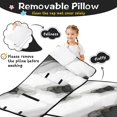 thumbnail image 3 of Grey and Gold Marble Pattern Teens Toddler Nap Mat with Pillow, Sleeping Mat Bag for Preschool Daycare 50"x20", 3 of 6