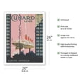 thumbnail image 2 of Cunard Line - Europe to America - S.S. Aquitania - Vintage Ocean Liner Travel Poster by Kenneth Shoesmith c.1925 - Fine Art Matte Paper Print (Unframed) 20x26in, 2 of 4