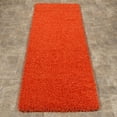 thumbnail image 4 of Sweet Home Stores Cozy Solid 2x5 Indoor Shag Runner Rug, 2' x 5', Orange, 4 of 7