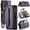 Purple, variant on Crossbody for Samsung Galaxy A23 Case Wallet【RFID Blocking】with 10-Card Holder Zipper Bills Slot, Soft PU Leather Magnetic Shoulder Wrist Strap for Galaxy A23 Wallet Case Women