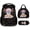 Axolotl-4-2, variant on Axolotl Youth Backpack with Lunch Box Set, 3 in 1 Travel Backpacks Matching Combo, Black Cute Bookbag and Pencil Case Bundle