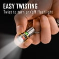 TRAHOOKF03 Titanium Nano Flashlight, LR44 Button Cell 100 Lumens 5W