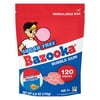 Bazooka Sugar-Free Bubble Gum Pellets Bag - 120 Count Bulk Gum, Original Flavor, Resealable Pouch Perfect for Sharing, Ideal for Parties & Vintage Themes, Nostalgic Chewy Gum