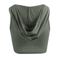thumbnail image 4 of Lindreshi Crop Tops for Women Women's Casual Low Collar Hooded Sleeveless Garment Pullover Tops Blouse, 4 of 8