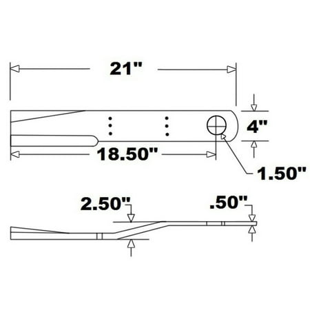 

4 x 21 CCW Rotary Cutter Blade Fits 13168 3168 78497BH BHH90-0001 WP78495BH