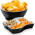 thumbnail image 1 of Set Ensaladera y Botanero 2 en 1 Resistente | Organizador de Botanas con Compartimentos | Ideal para Fiestas, Cocina, Picnics y Snacks en Casa | Práctico, Ligero y Duradero (Negro), 1 of 4
