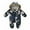 Navy, variant on Odeerbi Baby Girls Boys Clothes Baby Rompers Autumn Winter Infant Toddler 2025 Long Sleeve Print Plush Hooded Romper Jumpsuit