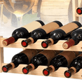 thumbnail image 4 of 2 estantes organizadores de madera para vinos de pie, 8 botellas, soporte de exhibición para barra de hogar, estante decorativo, color madera, 4 of 6
