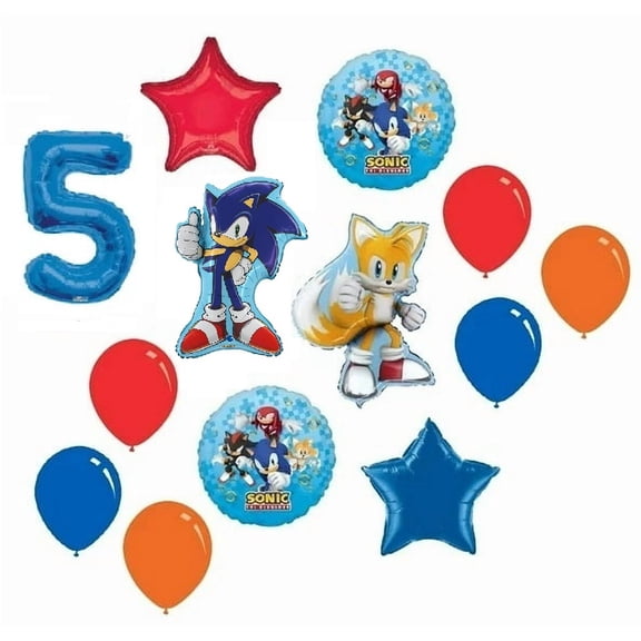 Sonic the Hedgehog and Miles Tails Prower 5th Birthday Party Supplies 13 Piece Set