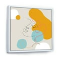 thumbnail image 4 of Minimal Portrait of Female Face Drawn With One Line I 30 in x 30 in Framed Painting Canvas Art Print, by Designart, 4 of 5