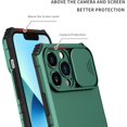 thumbnail image 3 of Compatible with iPhone 14 Pro Max Case with Slide Camera Cover, iPhone 14 Pro Max Phone Case with Stand Shockproof Hard PC Cases (Dark Green), 3 of 14