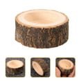 thumbnail image 3 of Pretyzoom Wooden Votive Candle Holders Rustic Brown Home Centerpieces 10Pcs, 3 of 8