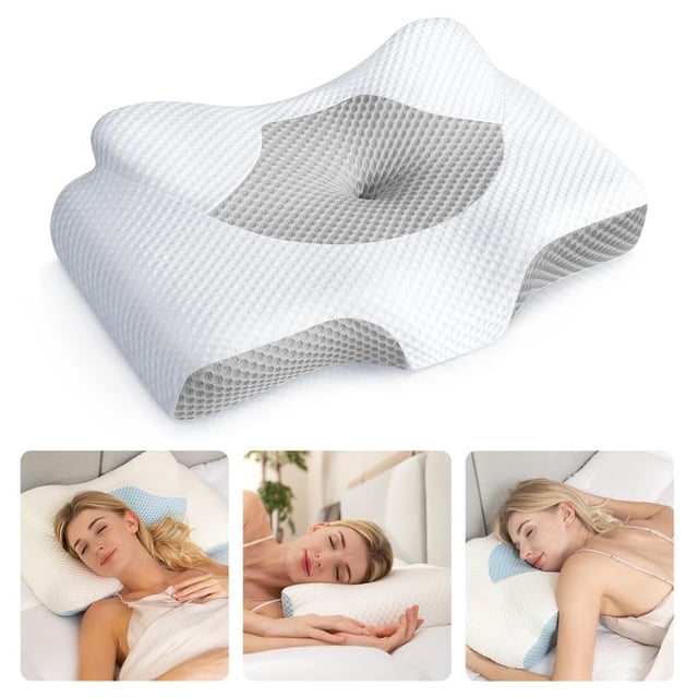 Almohada cervical Osteo para aliviar el dolor de cuello, espuma viscoelástica